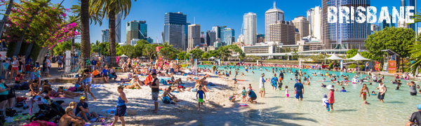 South Bank beach in Brisbane