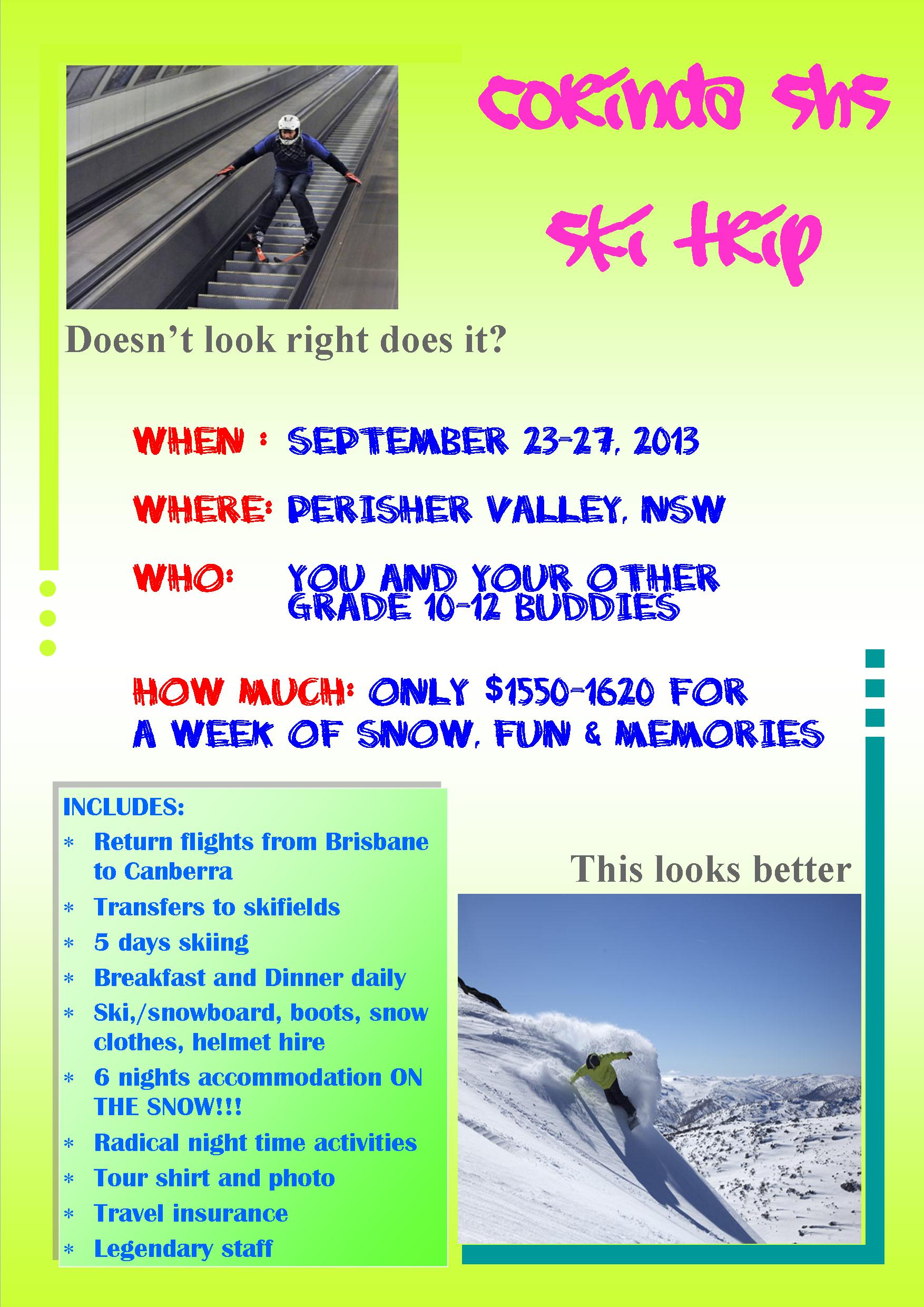 ski trip poster