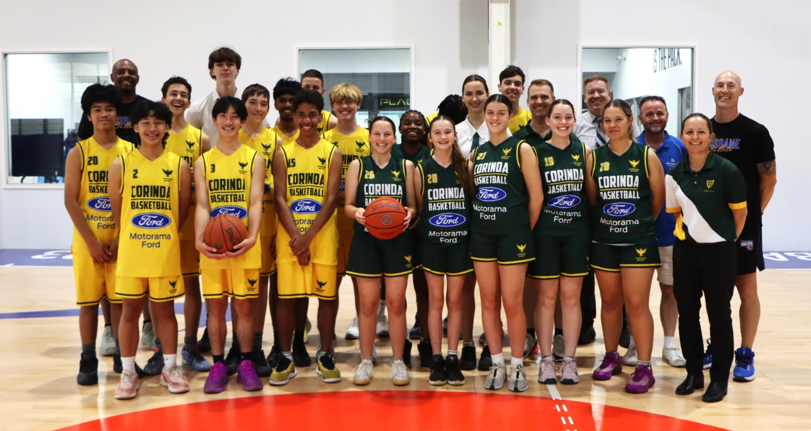 Basketball academy students pictured at the Brisbane Bullets High Performance Centre in South Brisbane in 2025.